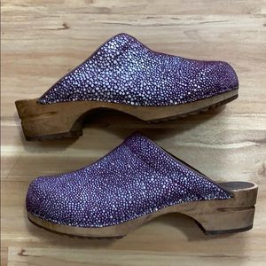 Sanita Wood Heel Clog